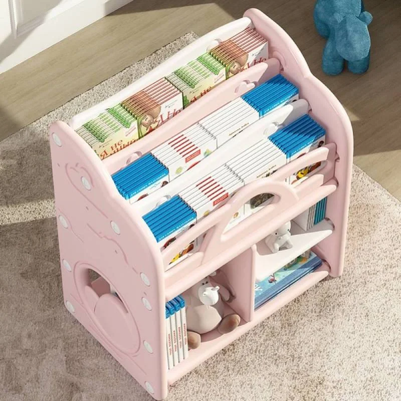 книжные шкафы Muebles Children Bookshelf Shelf Floor Baby Picture Book Shelves Family Storage Multi-functional Simple Bookcase