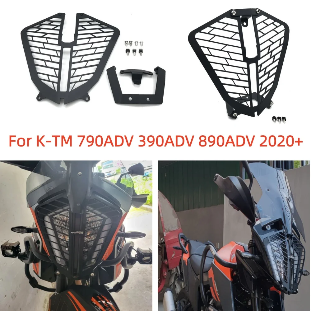

Motorcycle Accessories Headlight Guard Head Light Lamp Protector Cover For K-TM 790ADV 390ADV 890ADV 2020 2021 2022 2023-2025