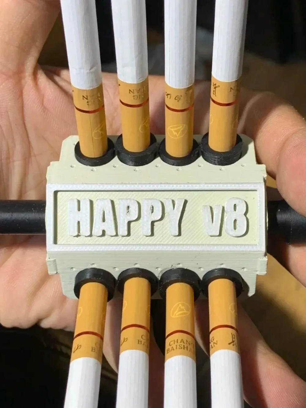 3D Printing V8 Engine Model Cigarette Holder Ultimate Gift For Men Unique Car Theme Decor Smoking Accessory