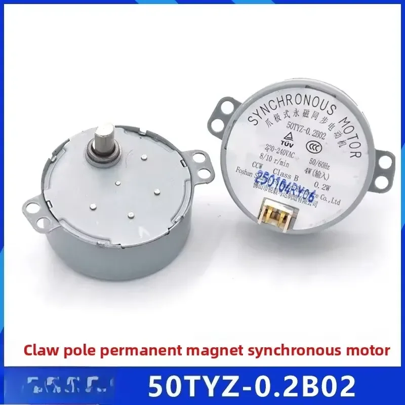 for 50TYZ-0.2B02 Low Speed Synchronous Motor 220V-240VAC 8/10 RPM Permanent Magnet Claw Pole Design High Torque Quiet