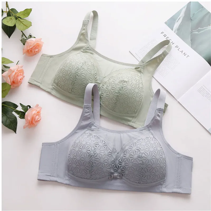 New Beauty U-Shaped Back Female Underwear Anti Slip Design Wireless Push Up Bra for Women Thin Cup Sexy Lace Ladies Active Bra