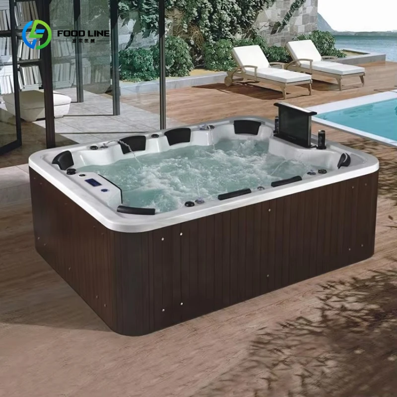 2-Seater Outdoor Inflatable Hot Spa, 130 Portable Bubble Jets, Heated Massage Whirlpool for Patio & Poolside