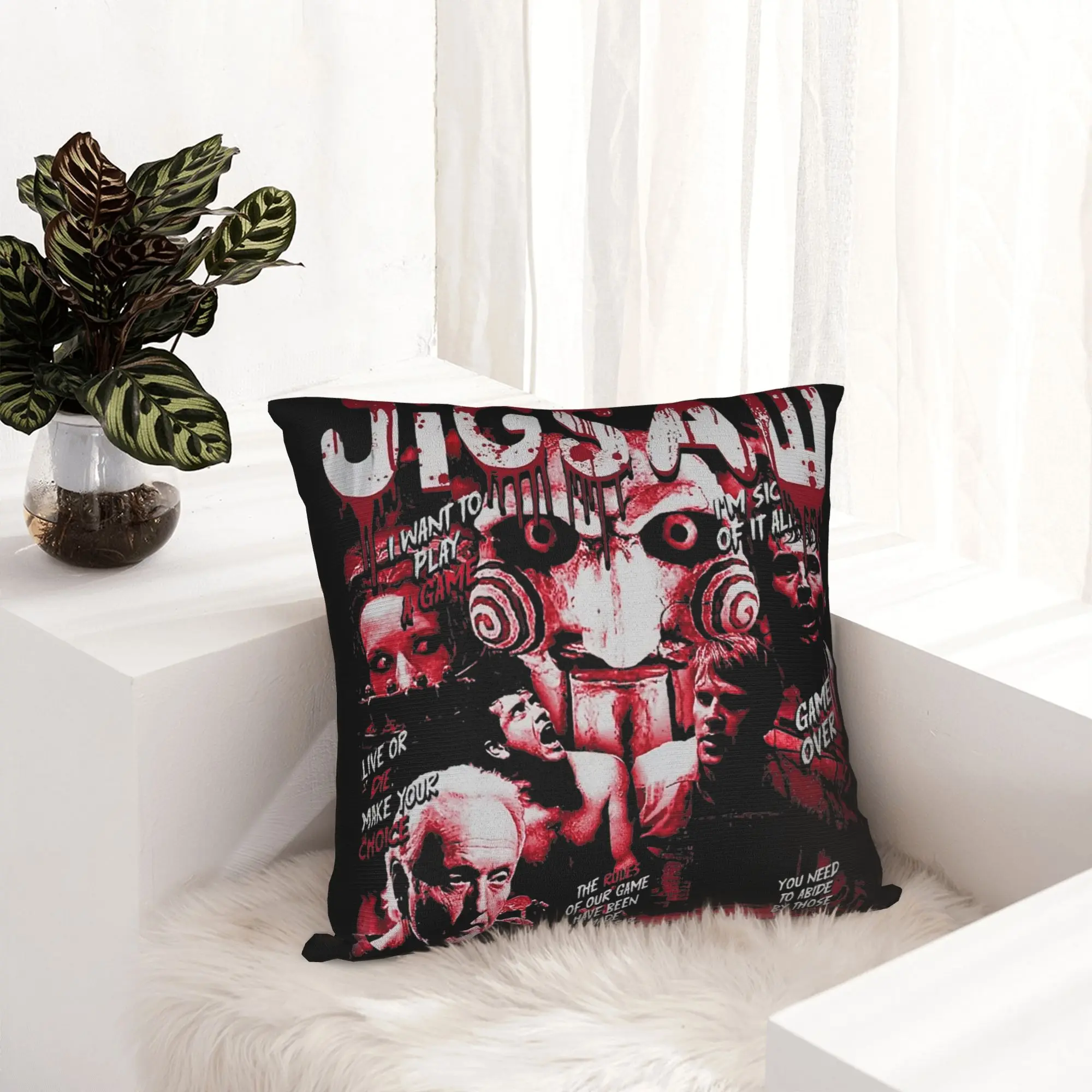 Jigsaw Saw Movie Pillowcase Soft Polyester Cushion Cover Gift  Throw Pillow Case Cover Home Drop Shipping 45*45cm