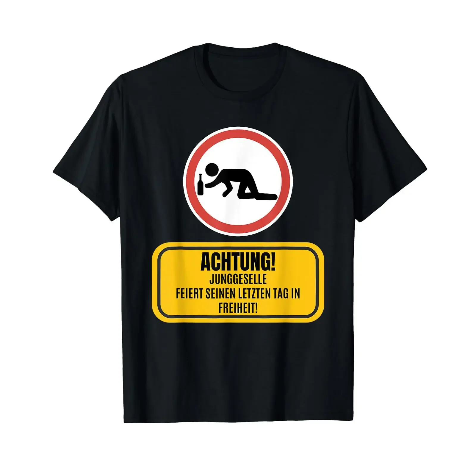 Attention Bachelor Celebrating His Last Day of Freedom T Shirt vintage Washed designer clothes homme fashion Breathable