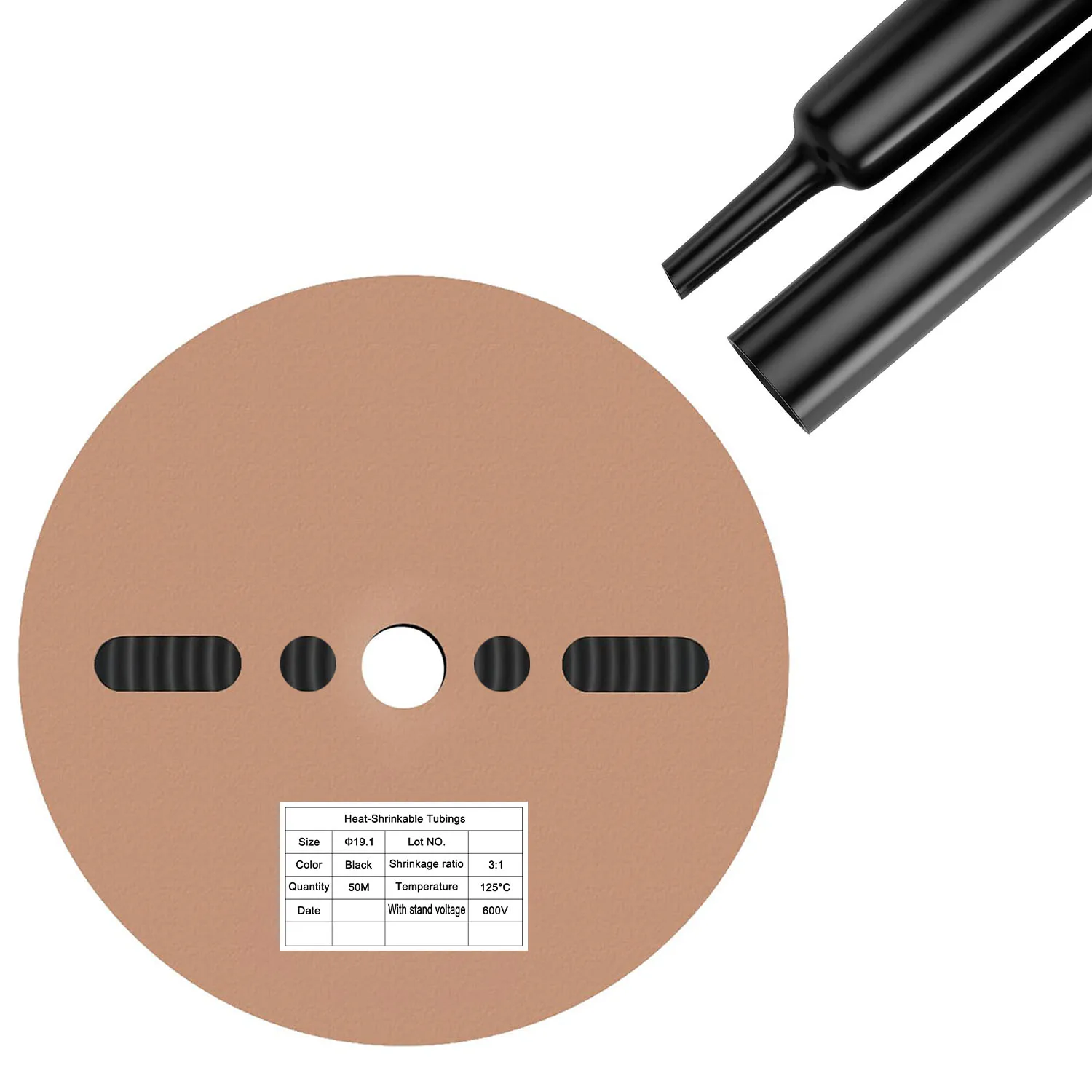 A Roll 3:1 Ratio Heat Shrink Tubing Φ1.6mm to Φ50m Dual Wall Adhesive Lined Shrinkable Wire Wrap Tube Waterproof Black