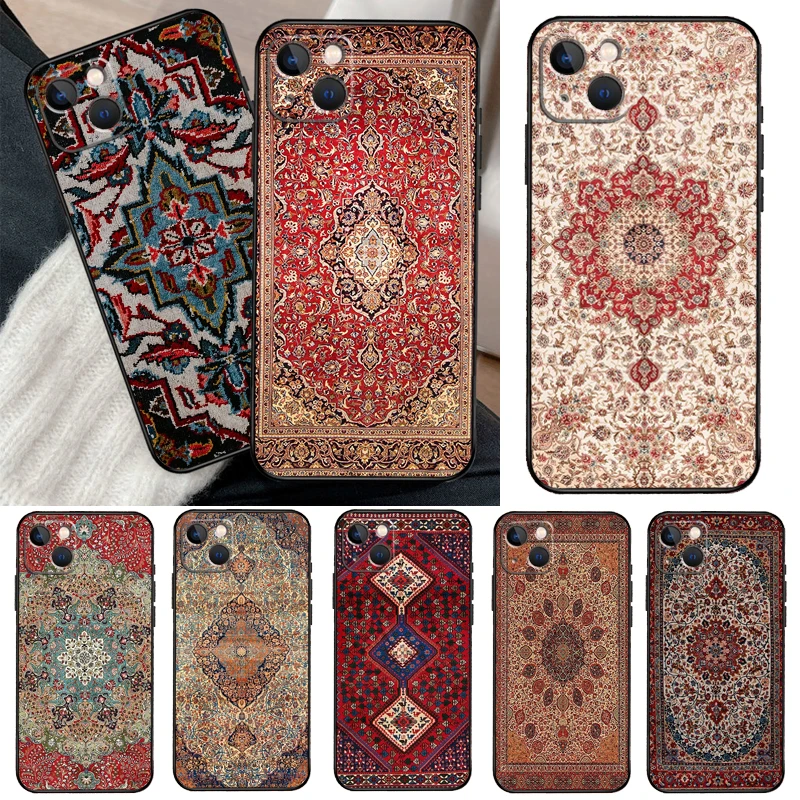 Persian Carpet Floral Pattern Phone Case For Samsung Galaxy S25 FE S20 FE S21 S22 S23 S24 S25 Ultra S9 S10 S25 Plus Cover