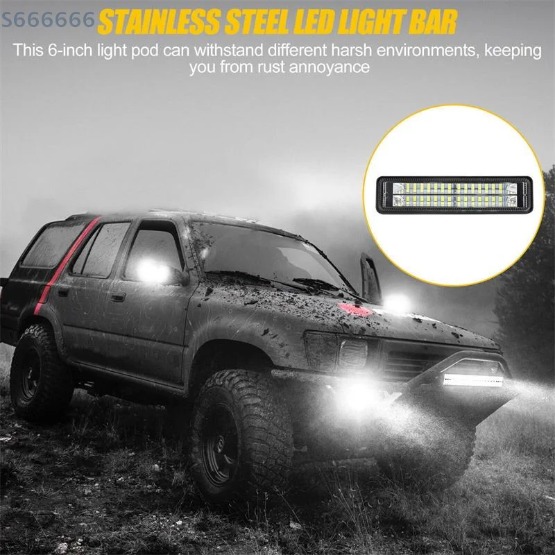 9-80 فولت شعاع لسيارة SUV 4WD - جديد 84 واط 28LED على الطرق الوعرة LED ضوء العمل بار كشاف ضوء القيادة الضباب الخفيف #2