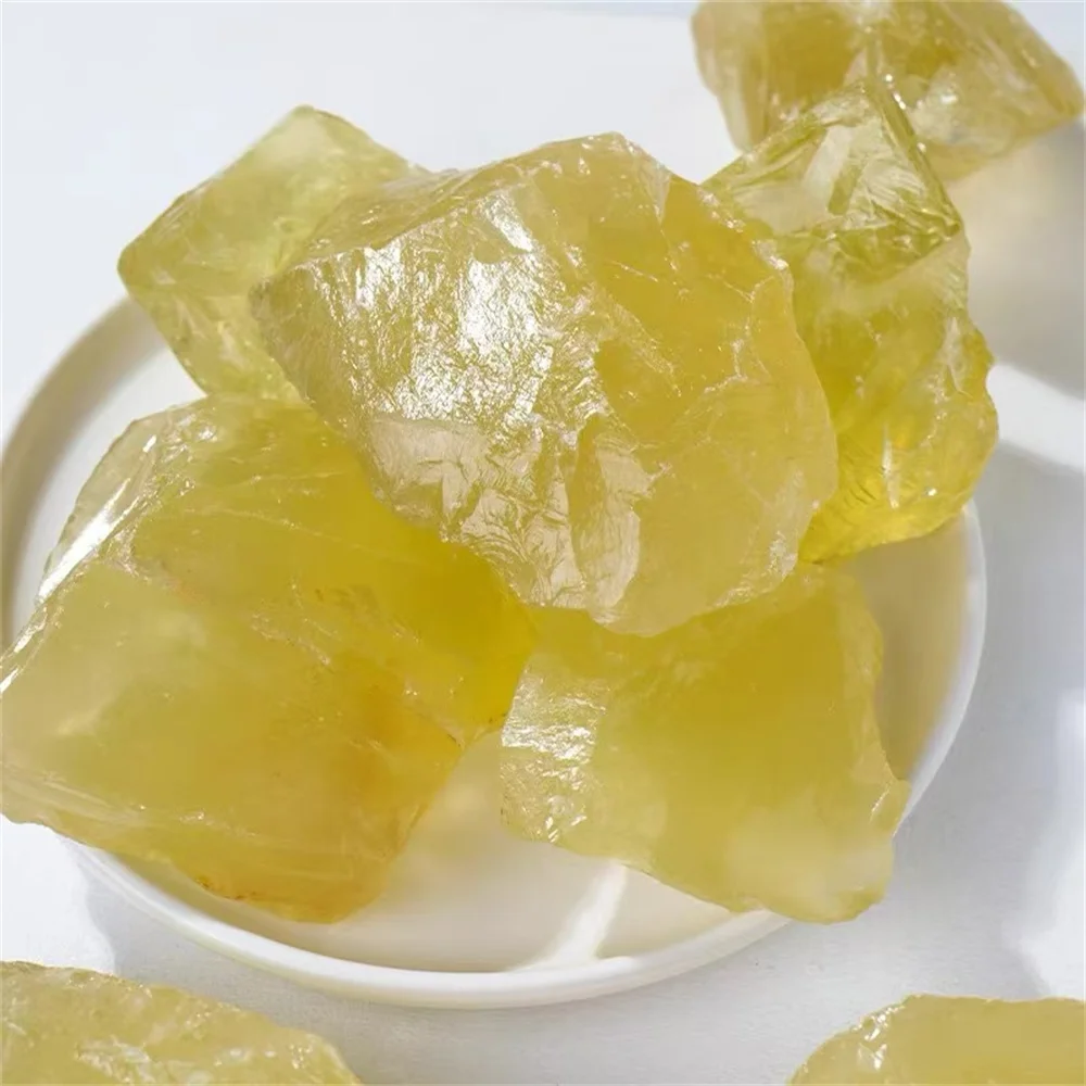 Natural Citrine Crystal Rough Stone Healing Yellow Crystal Stones Minerals Specimen Home Decoration