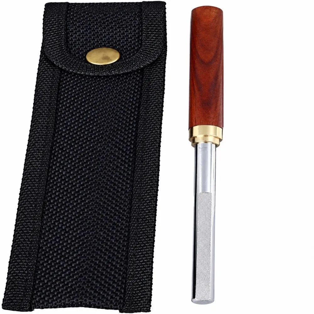 Durable Two in one Design Guitar Fret File Silver+Wood Color Stainless Steel Fret Dressing File Mini Fret File For Guitarists