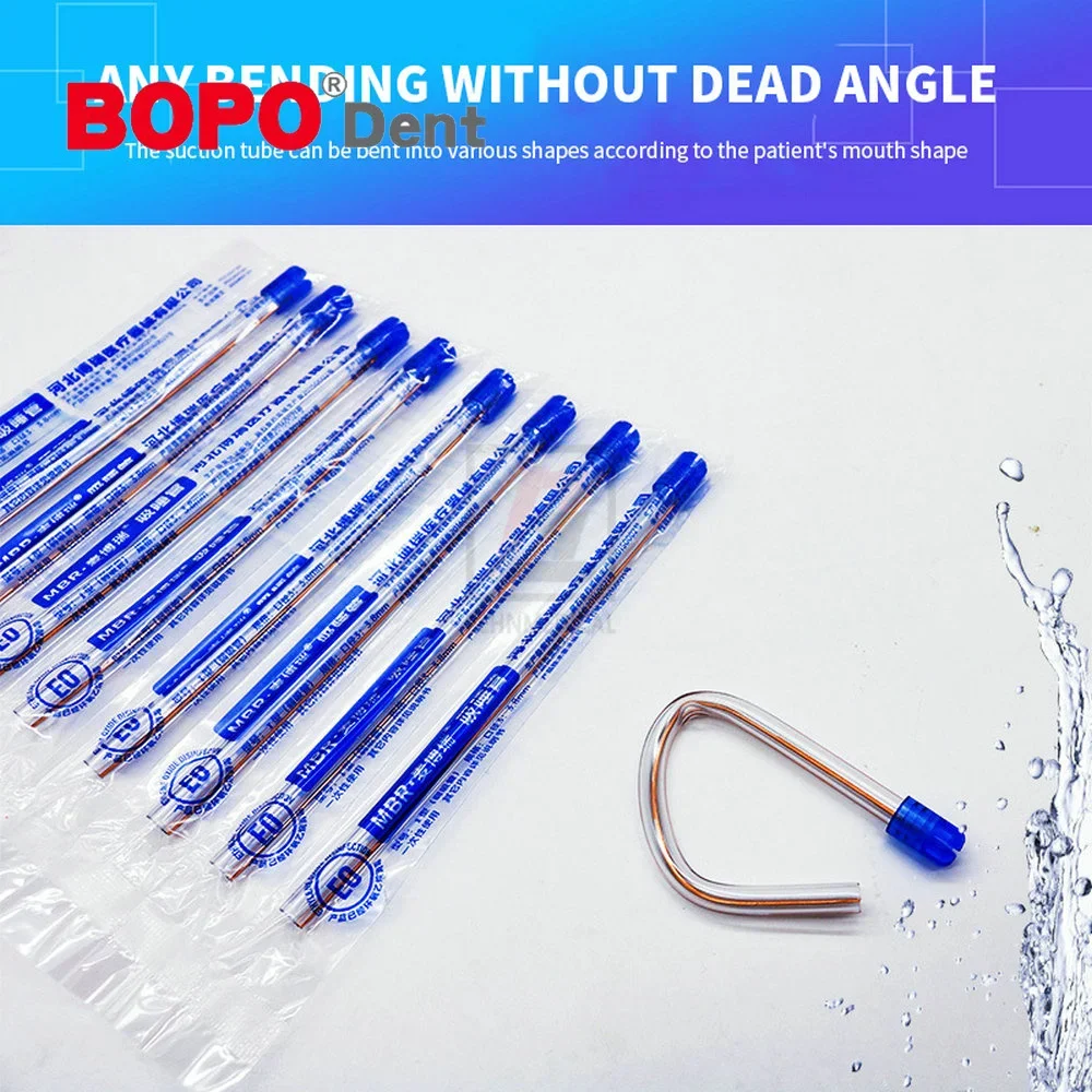 100Pcs Dental Disinfection Packaging Straw Easy Shaped Independent Packaging Disposable Weak Straw Salivary Tube dentist