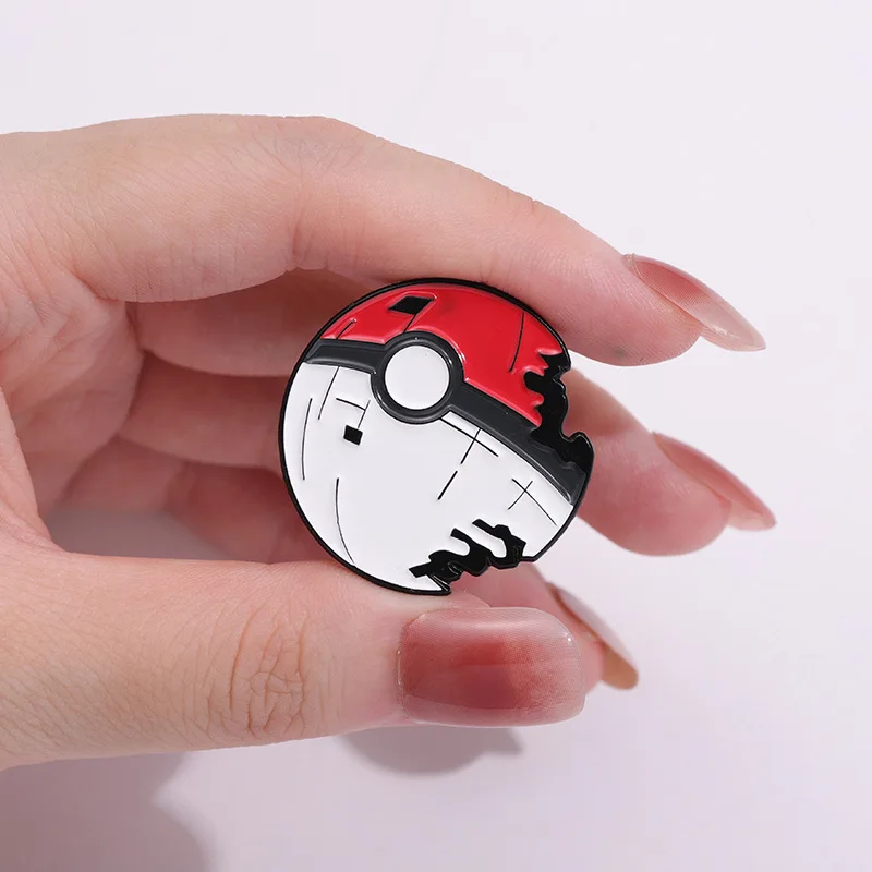 Pokemon Poke Ball Enamel Pins Brooches for Women Cartoon Badge on Backpack Hat Decoration Accessories Anime Jewelry Fans Gift