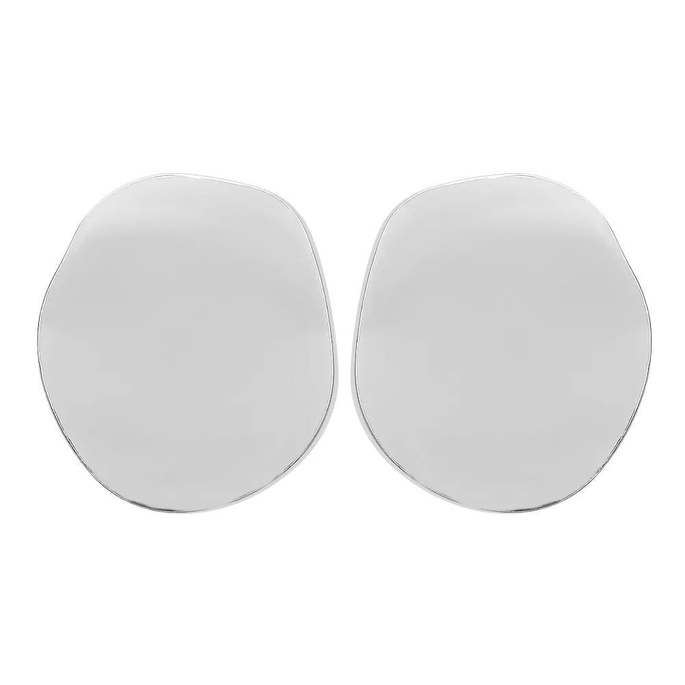 Retro Hong Kong-style earrings, fashionable street snap smooth round disc personality temperament earrings for women