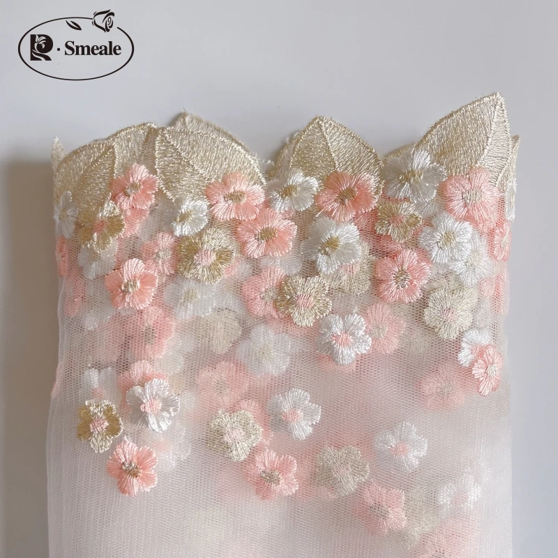 

5Y-10Yard/Lot Handmade DIY Clothing Accessories Colorful Embroidery Lace Fabric Curtains Sofa Lace Trim 17cm RS202