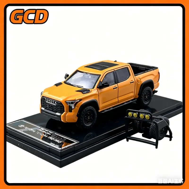 

В наличии: Модель пикапа Toyota Tundra GCD 1:64, левосторонняя, с аксессуарами, литая из сплава, статическая коллекционная модель автомобиля.