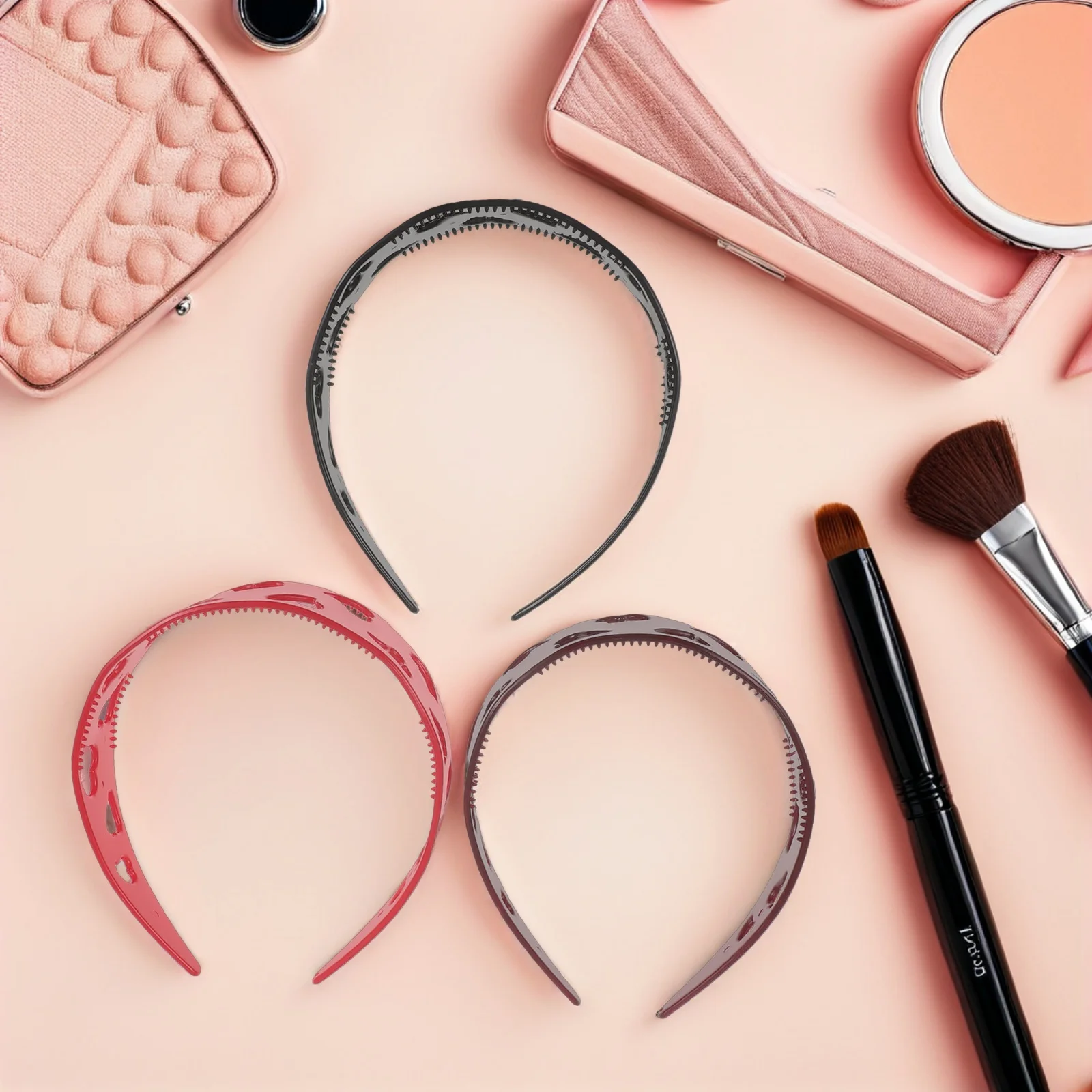 

3Pcs Heart Shaped Headbands Anti Slip Teeth Stylish Comfortable Perfect Everyday Wear Valentines Day Gifts Women