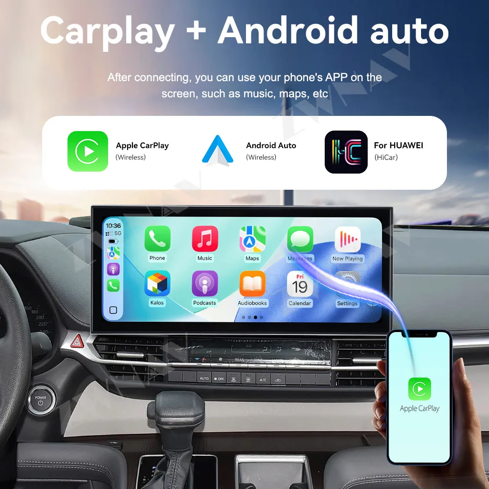 15.8 inch Carplay Car Radio Touch Screen For Toyota Sienna 2021-2025 Android 15 GPS Navigation Multimedia Player Head Unit Auto