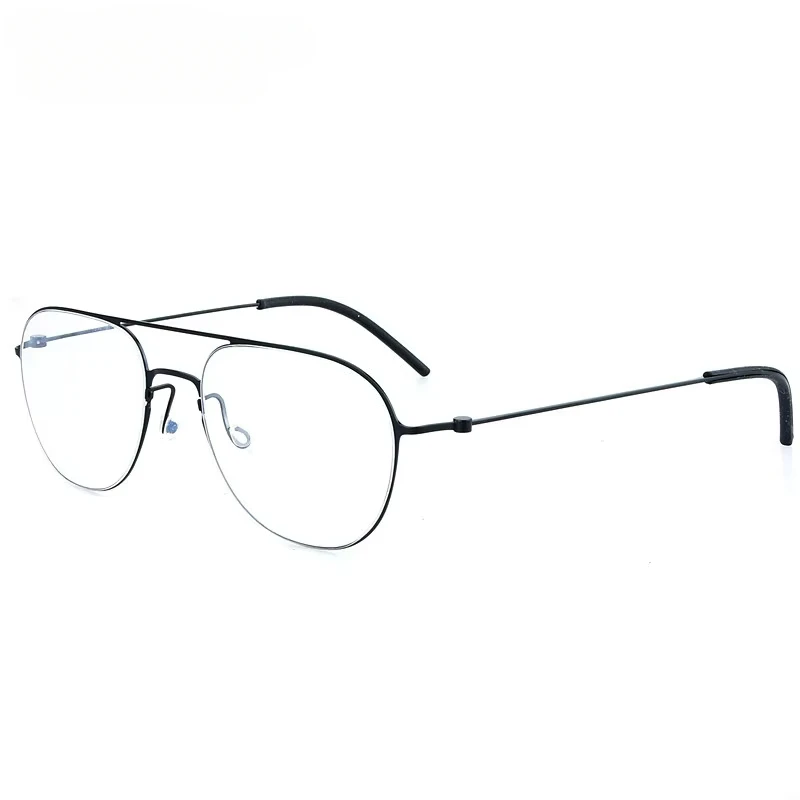 새로운 파일럿 남성용 안경테 여성용 안경테 수제 안경 덴마크 브랜드 티타늄 합금 나사 없는 안경테