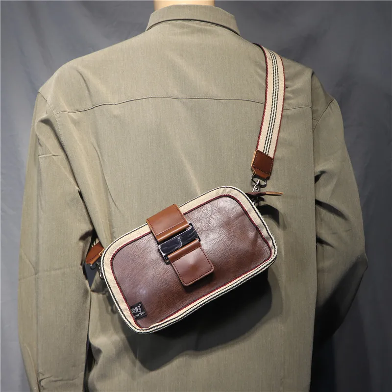 Bolso cruzado de estilo Hip Hop para hombre y mujer, bandolera pequeña con hebilla para deportes al aire libre, moda de Japón y Corea del Sur, Verano