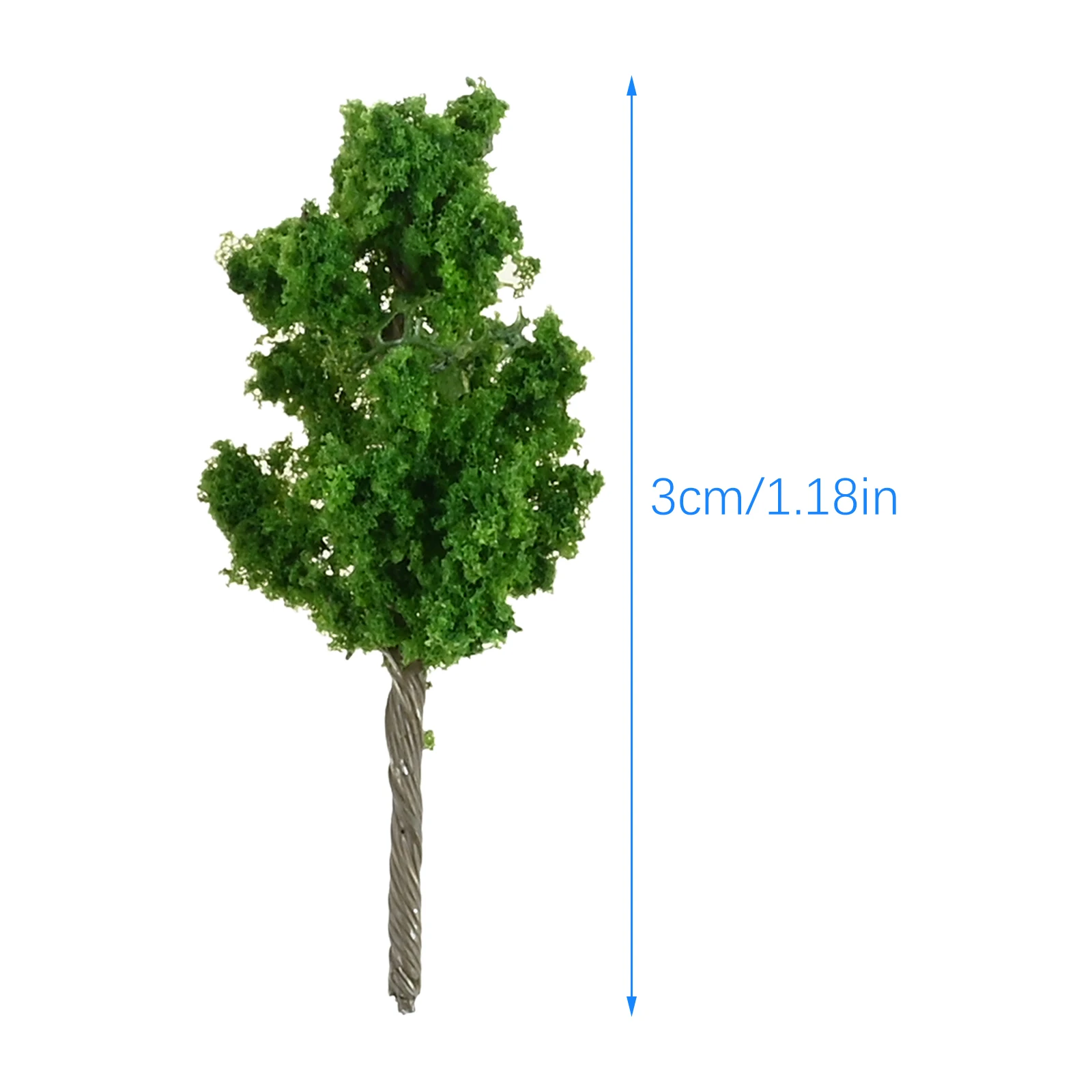 100Pcs Green Scenery Landscape Model Cedar Trees Mini Snow Pine Model Trees Train Scenery Landscape Miniature Diorama DIY Decor