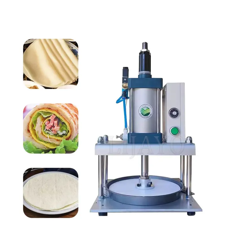 

Commercial 500kg Pressure Pneumatic Pizza Dough Press Machine Automatic Shredded Cake Egg Pancake Flattening Equipment