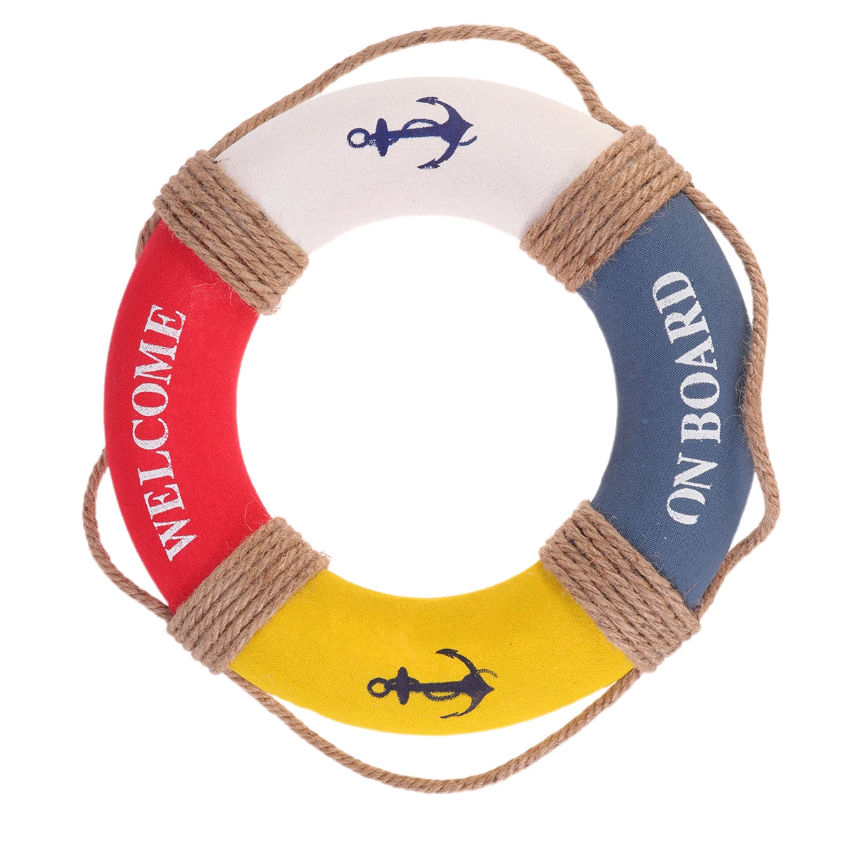 

Lifebuoy Decorations Welcome Wall Sign Nautical Hanging Mediterranean Seaside for Home Navigation Party