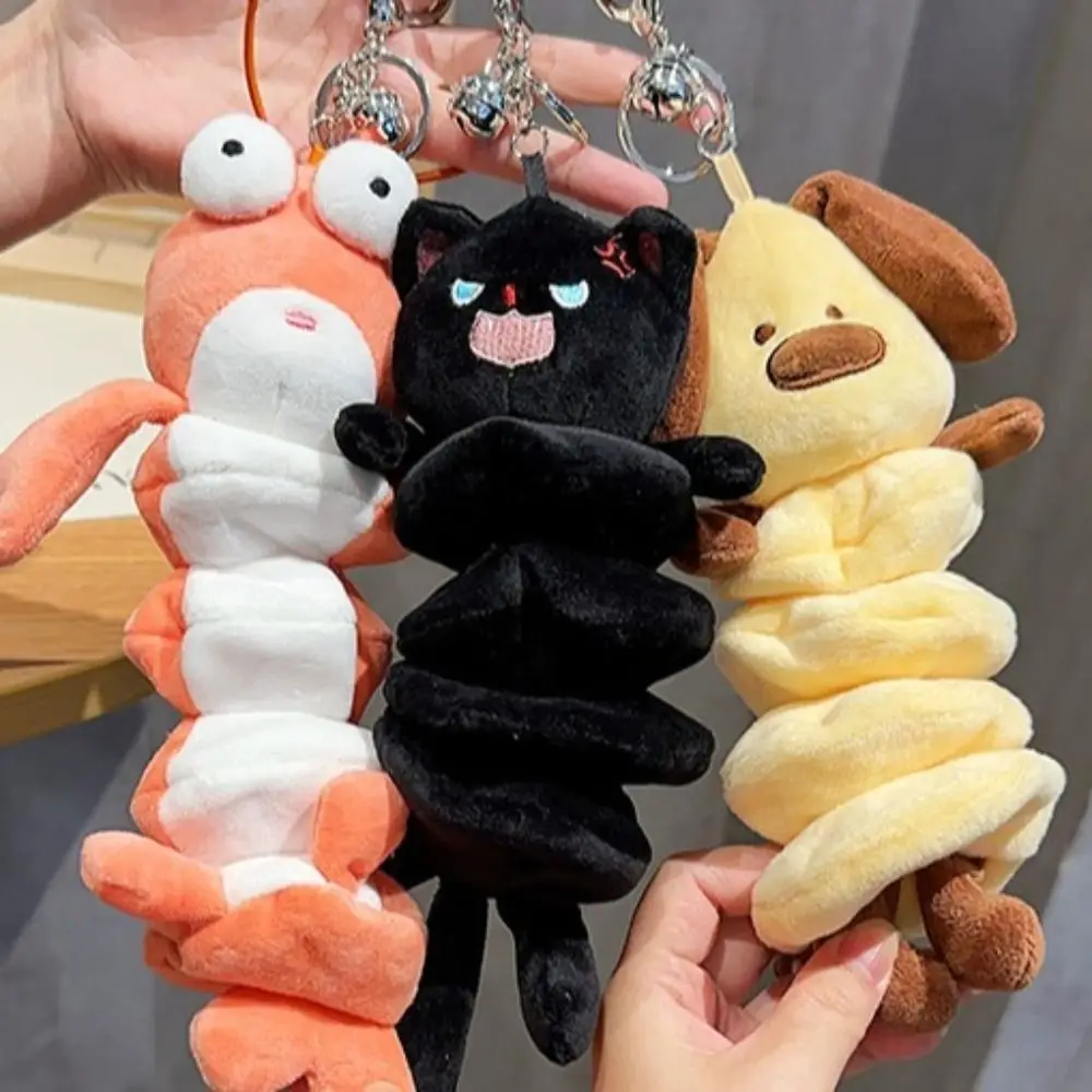 

Casual Soft Cute Animals Plush Keychain Toy Cat Cartoon Doll Keychain Puppy Pendant Plush Hanging Ornament Teenage