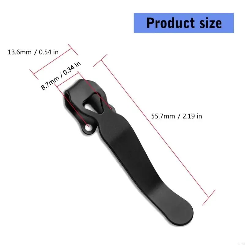 Clip cuchillo plegable mariposa Q39B, Clip trasero aleación titanio, abrazaderas bolsillo, Clip cuchillo