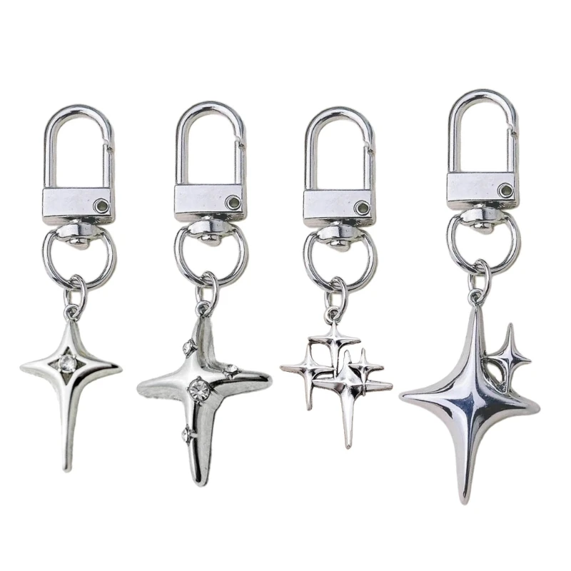

Metal Hollow Star Keychain Moon Keyring Bag Pendant Jewelry Accessories for Women Men Backpack Ornament Car Key Drop Shipping