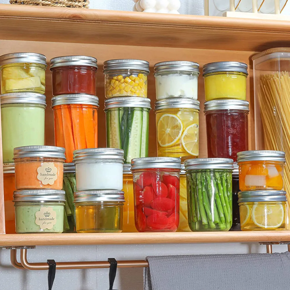 

Mini Jars Storage Jar Aluminum Lid Sealing Jam Honey Kitchen Spice Transparent Jars Honey Jar Household Jam Dispensers