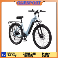 ONESPORT OT05 Adult E-Bike 36V18.2Ah Battery City Commuting Electric Bike 250W Motor 27.5 Inch Tire Aluminum Alloy Electric Bike