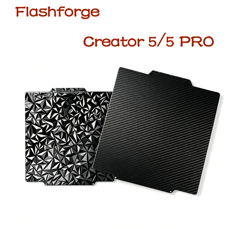Flashforge Creator 5/5 PRO Magnetic Plate 256x256mm Smooth PEO/Carbon Fiber PET  Flexible Steel Sheet Double Sided can Print