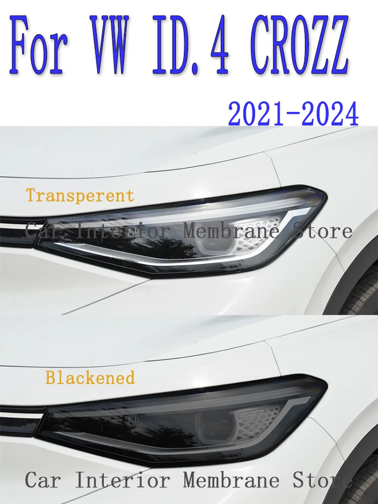 

For Volkswagen ID.4 CROZZ 2021Car Exterior Headlights Anti-Scratch Protective Film Headlamps Repair Sticker Accessories Refit