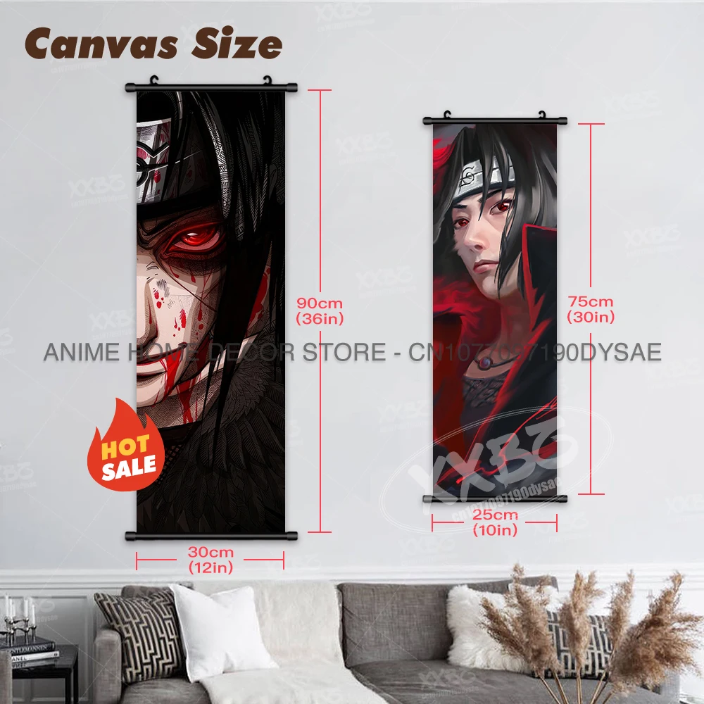 Naruto-Poster, Uchiha Itachi, dekorative Gemälde, Anime-Wandkunst, Cartoon-Schriftrollen, Bild, Hatake Kakashii, Heimdekoration, Tapete – Detail 4