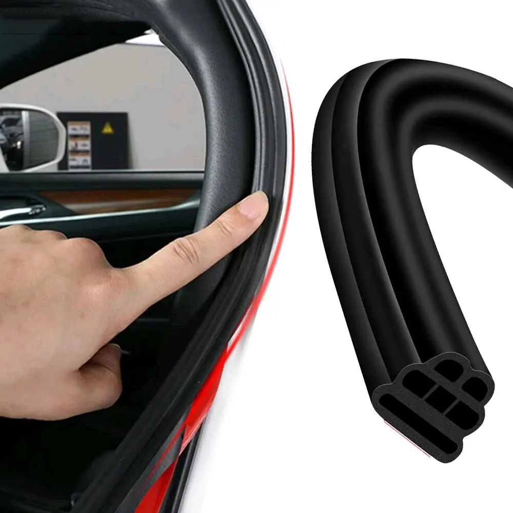 

5 м 3-слойные уплотнительные ленты для дверей автомобиля, шумоизоляционные резиновые герметики, противопыльные звукоизоляционные полоски, уплотнительные ленты для кузова автомобиля