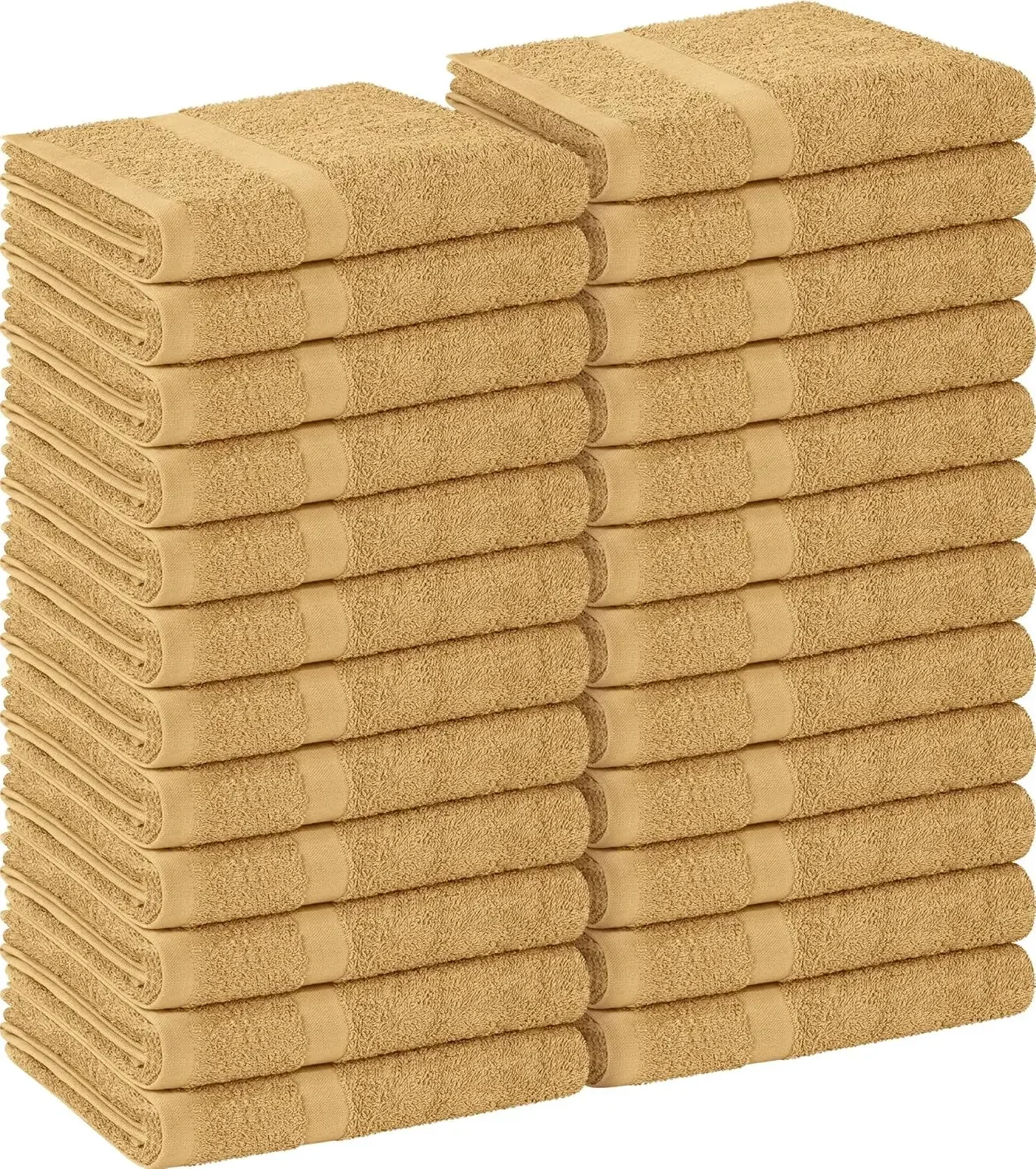 Beige Salon Towels Pack of 72 (Not Bleach Proof 16 x 27 Inches) Highly Absorbent Towels for Hand Gym Beauty Spa