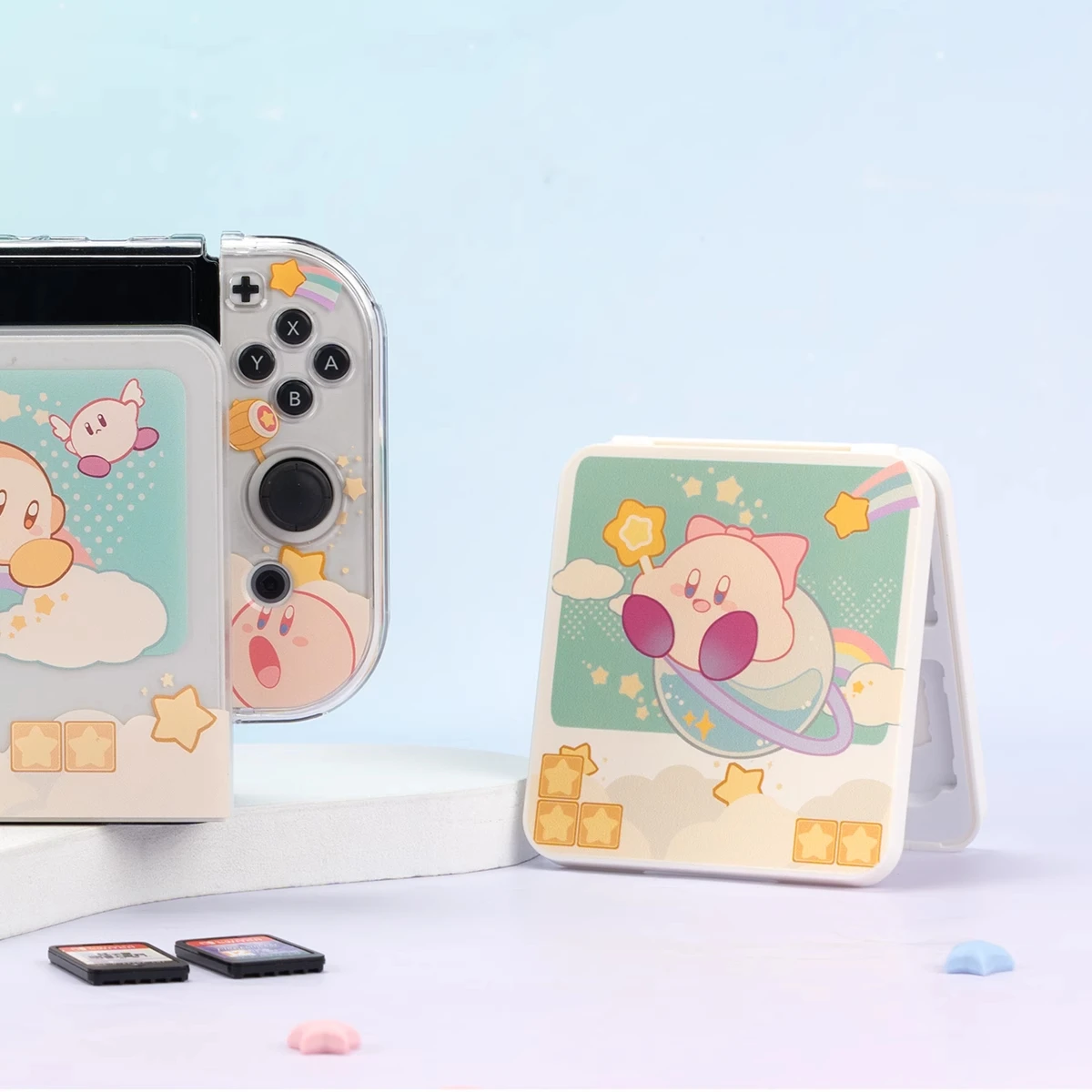 Yocore 닌텐도 스위치용 게임 카드 보관함, 금속 하드 거치대 케이스 커버, 12 슬롯 게임 카드 케이스