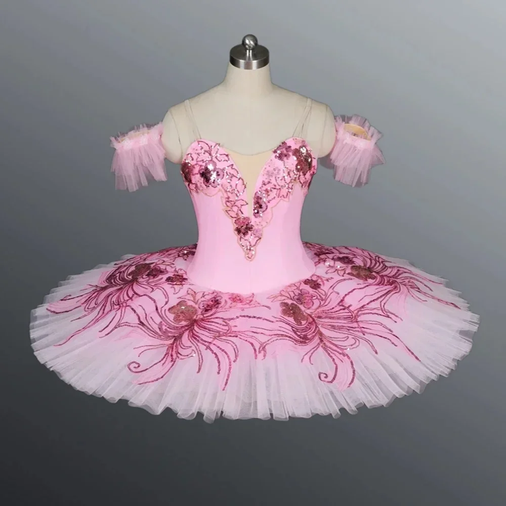 Azul real pássaro grad profissional ballet tutu competição saia feminina rosa clássico traje vestido para meninas