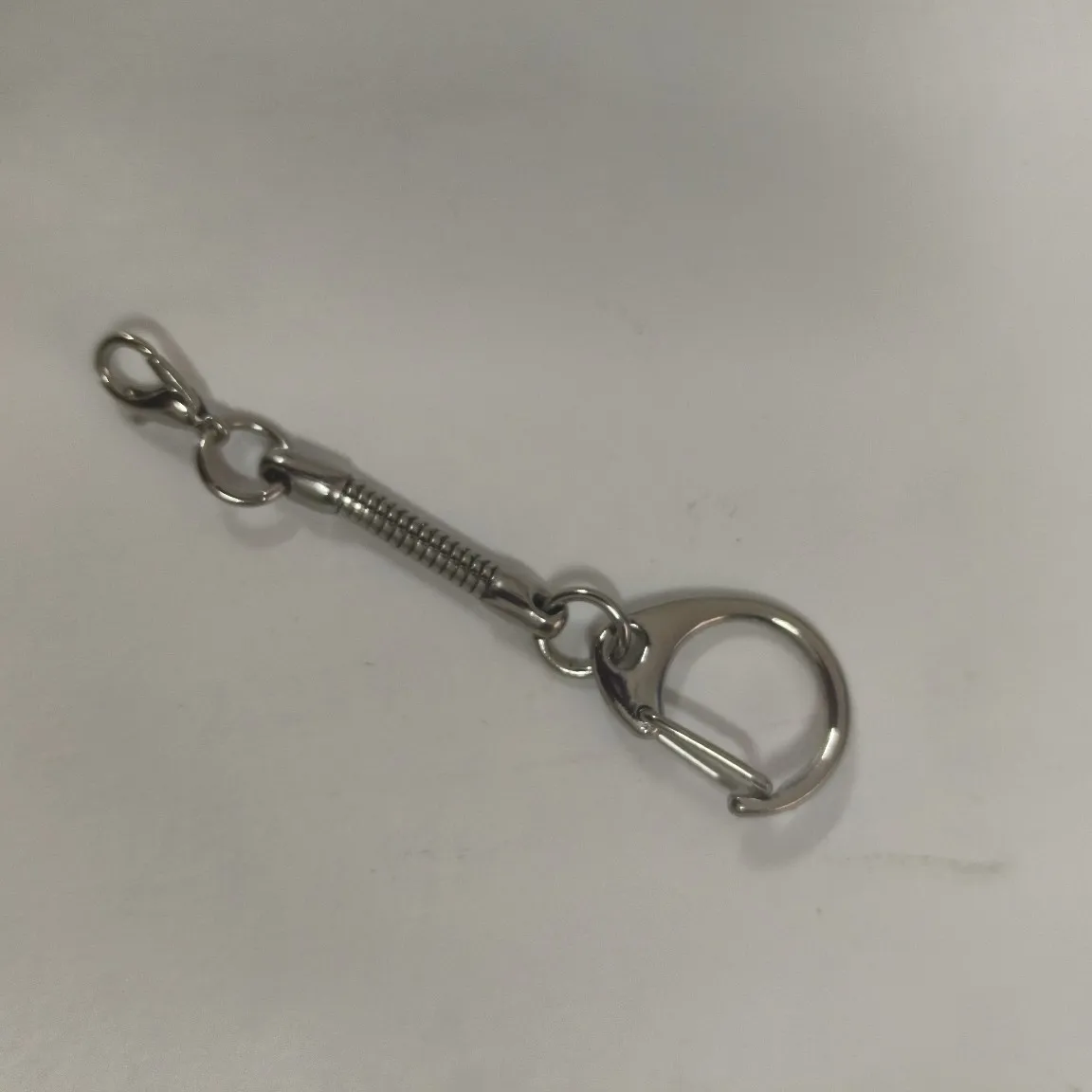 10 Stück Schlüsselanhänger in Silberfarbe mit Schlangenkette, Metall-Karabinerverschluss, Taschenanhänger, Modeschmuck, Schlüsselring, DIY-Zubehör – Detail 6