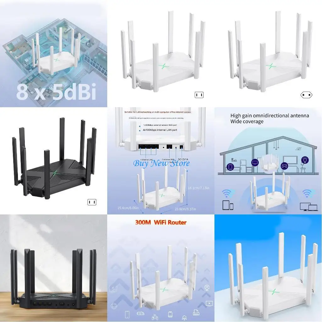 

20CE 300M/1200M Router Amplifiers 2.4GHz 5GHz Networking Repeater 8x5dbi