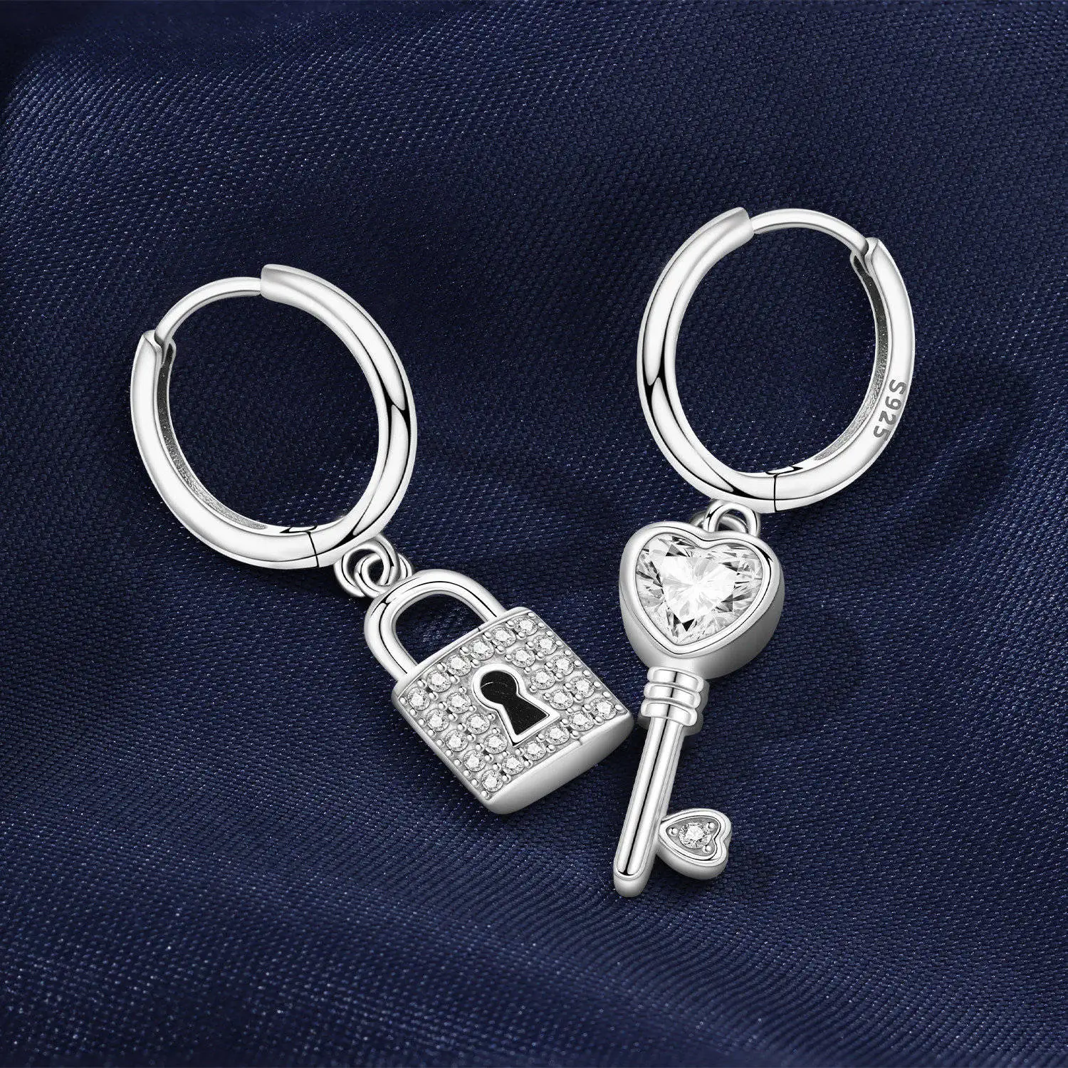 MISEFF S925 Sterling Silver Earring Infinite Love Hear Earring Fashion Jewelry For Women Birthday Valentine's Day Gifts