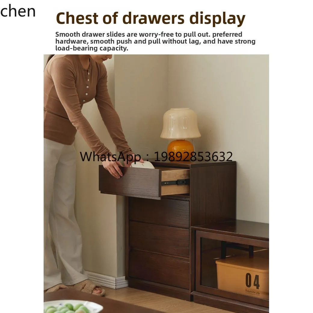 QZT coffee table TV cabinet all solid wood floor log TV cabinet
