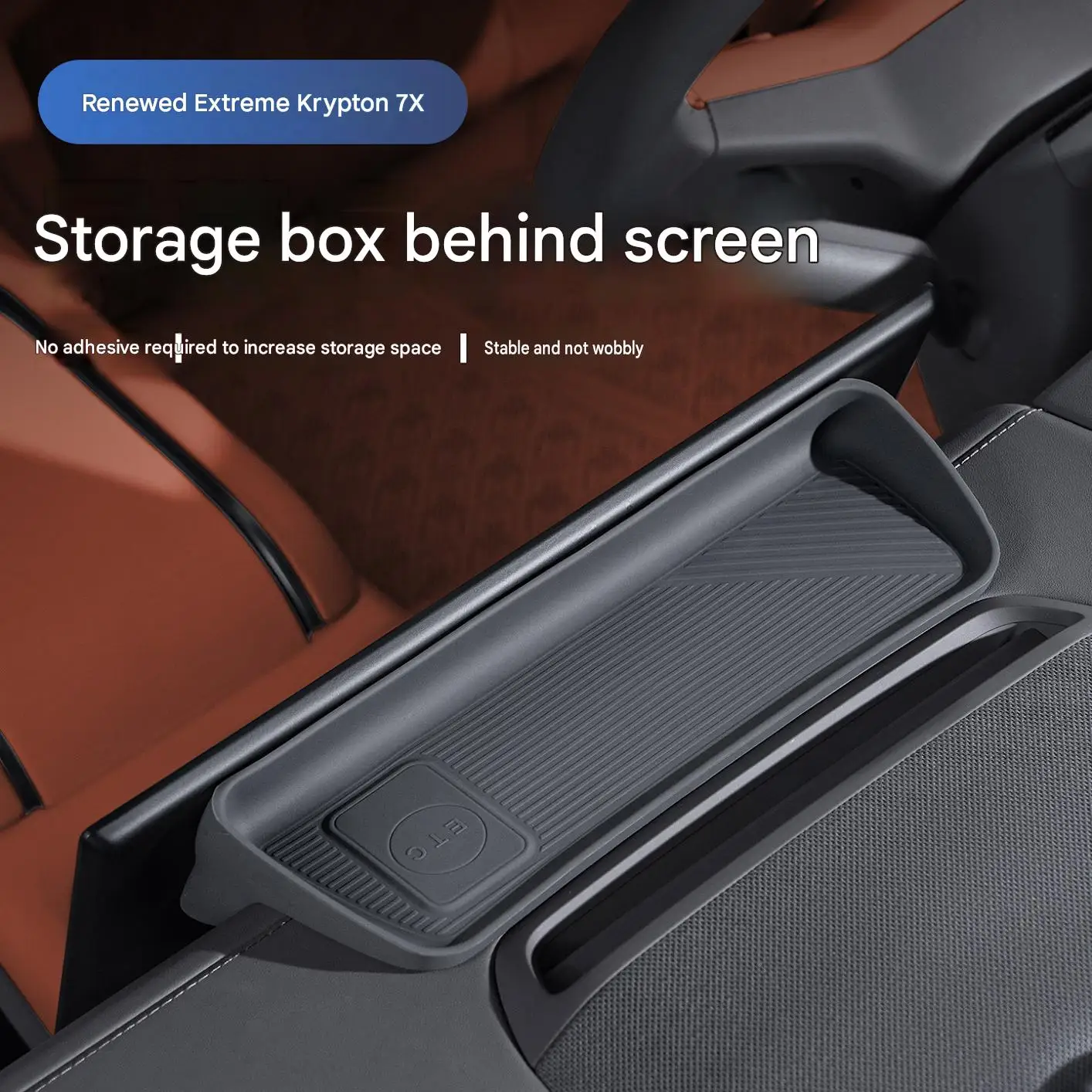 [Fast Shipping] Zeekr 7X Silicone Storage Box Behind the Screen