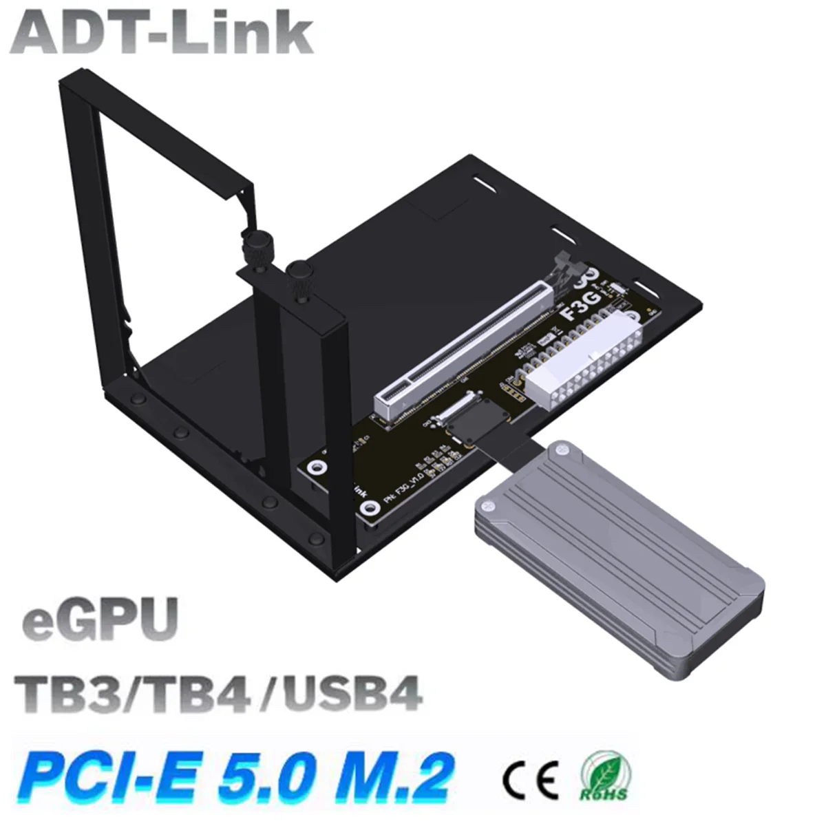 nvme usb4 gpu dock pcie 50x4 de alta velocidade pc notebook portatil para placa grafica de video externa m2 usb para pci e x16 egpu novo m2 01