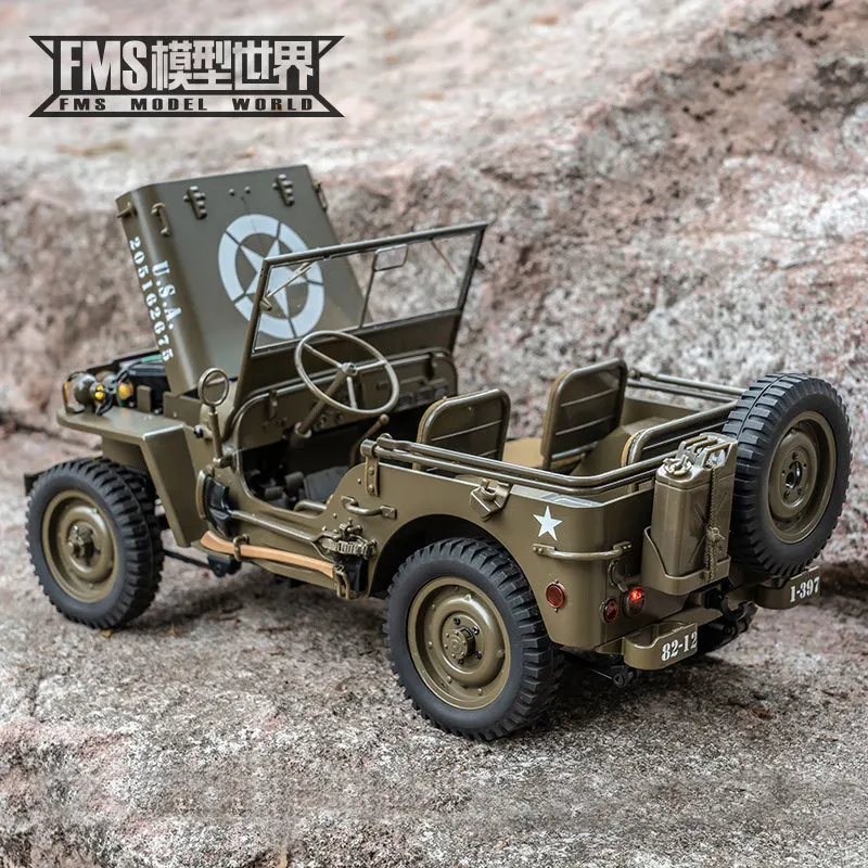 FMS Modello di Auto Scala 1:12 Willys Telecomando Elettrico Fuoristrada Arrampicata Simulazione Decorazione del Veicolo Giocattolo RC Auto e Regalo Fantastico