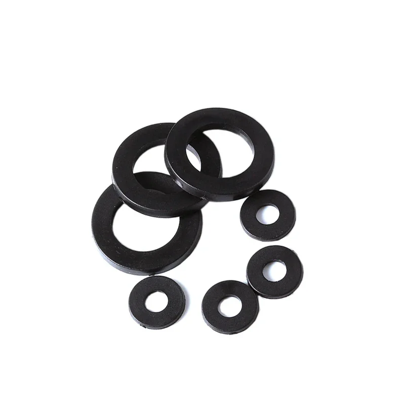 

M2 M2.5 M3 M4 M5 M6 M8 M10 M12 M14 M16 M18 M20 Nylon Flat Washer Set / Black Plastic Sealing Insulation Ring (20-500pcs)