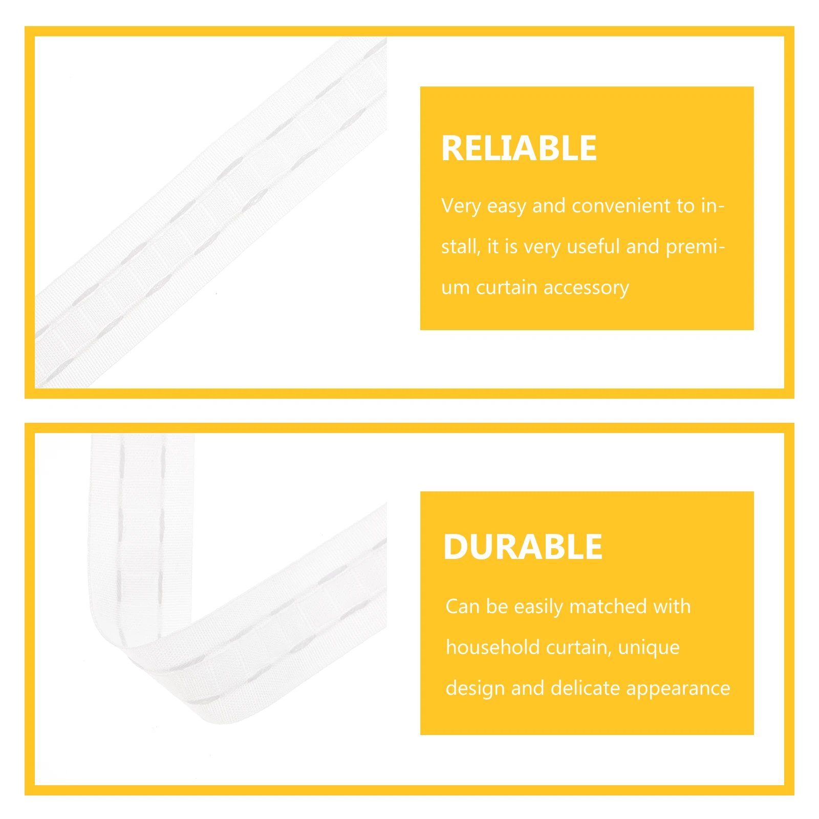 

1 Roll Curtain Tape Polyester Pinch Pleat Curtain Head Tape for Curtains Heavy Lightweight Home Accessories Shading Cloth Strap