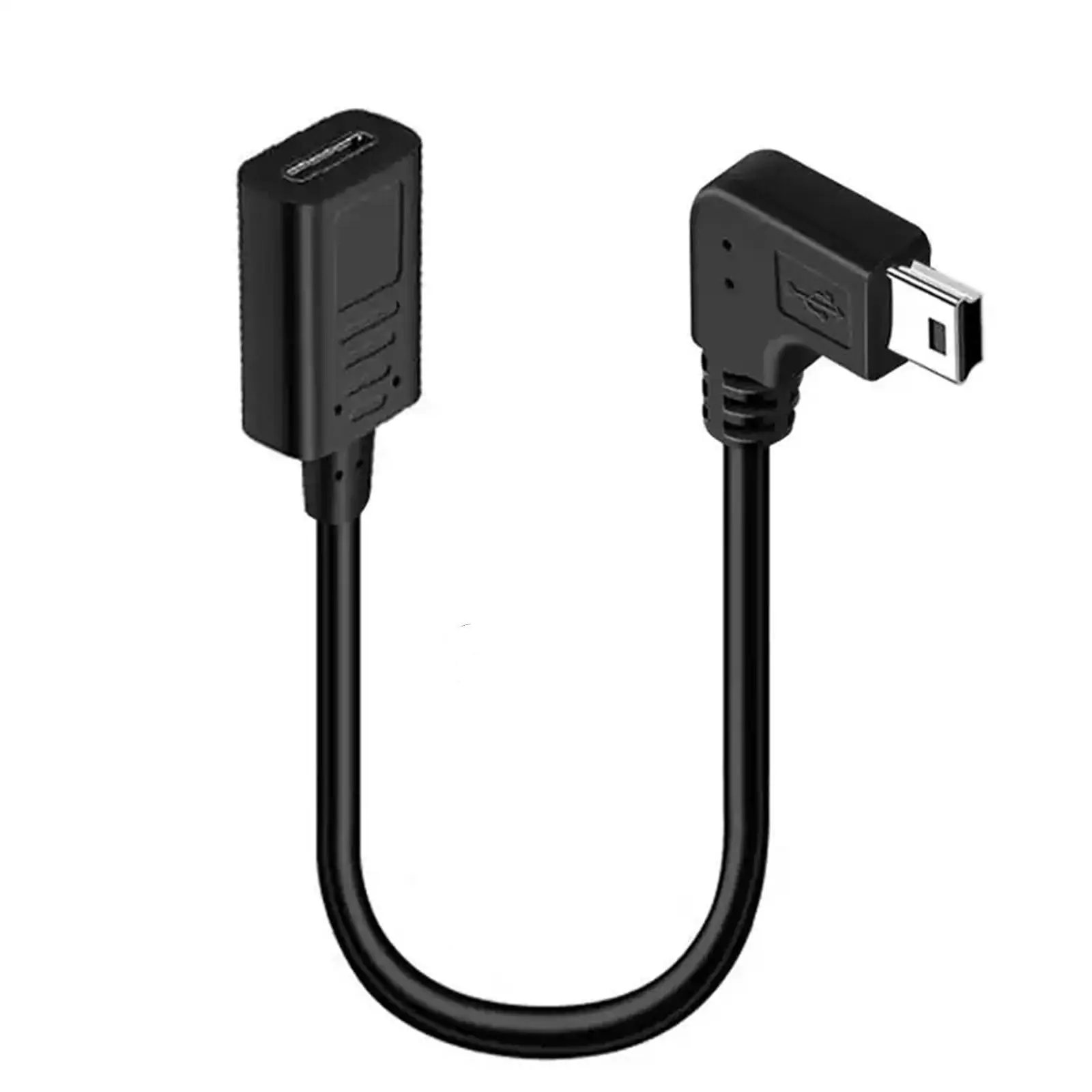 USB Adapter USB Type C to Mini USB Right Angle 90° 0 M For PC Laptop Mobile Device