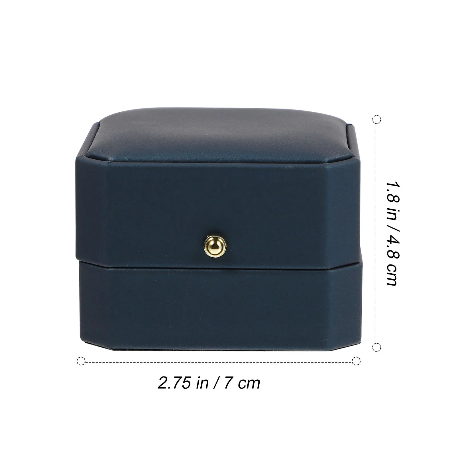 Jewelry Box PU Portable Ring Storage Case Practical Secure Jewelry Packaging Box Multipurpose Stylish Storage Container