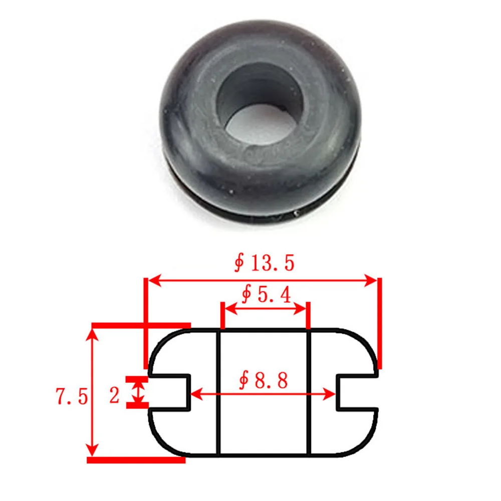 Black Rubber Double Sided Protective Coil Out Hole Wire O-ring Distribution Box Through Wire Ring Seal Ring Grommets Cable