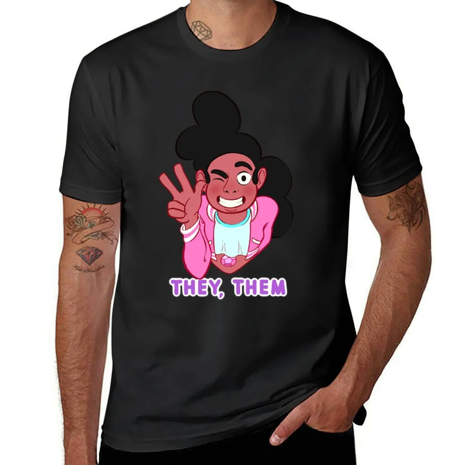 Stevonnie: They, Them Pronouns Shirt T-Shirt plain aesthetic clothes anime clothes cute clothes funny t shirts for men